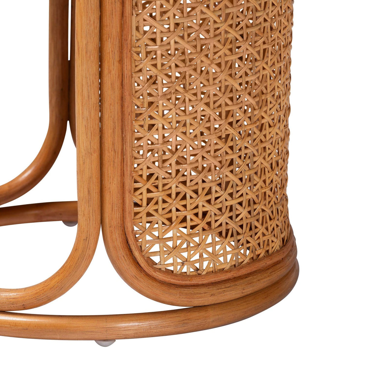Woven Rattan Round End Table | Bali Loom Eldon | Oroa.com