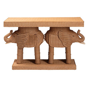 Modern European furniture - Rattan Elephant Console Table - www.oroa.com