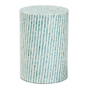 Blue Mother Of Pearl End Table | Bali Loom Draven | Oroa.com