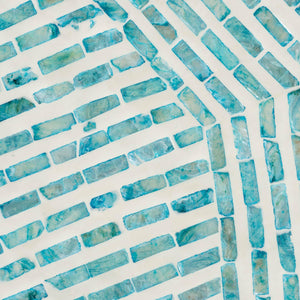 Blue Mother Of Pearl End Table | Bali Loom Draven | Oroa.com