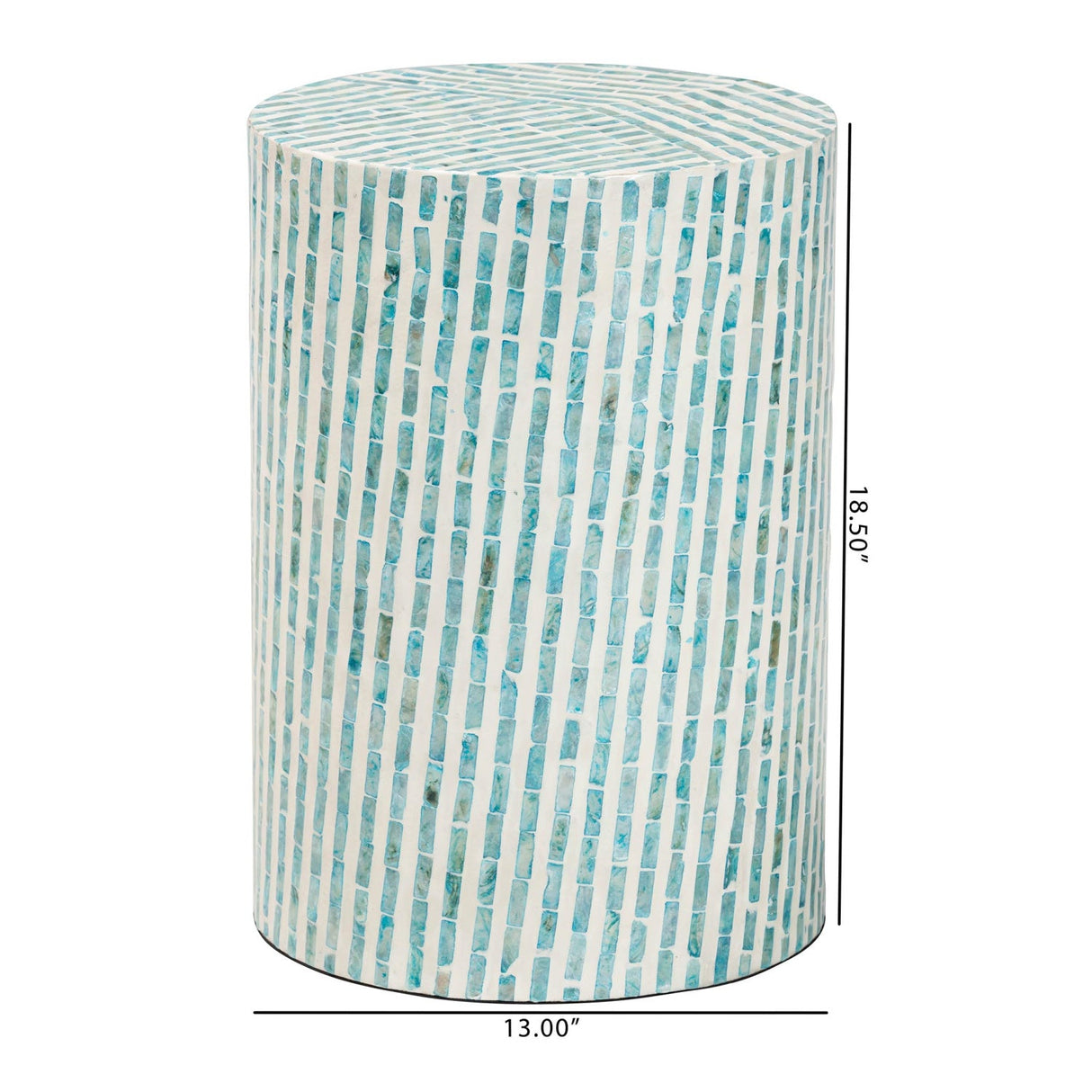 Blue Mother Of Pearl End Table | Bali Loom Draven | Oroa.com