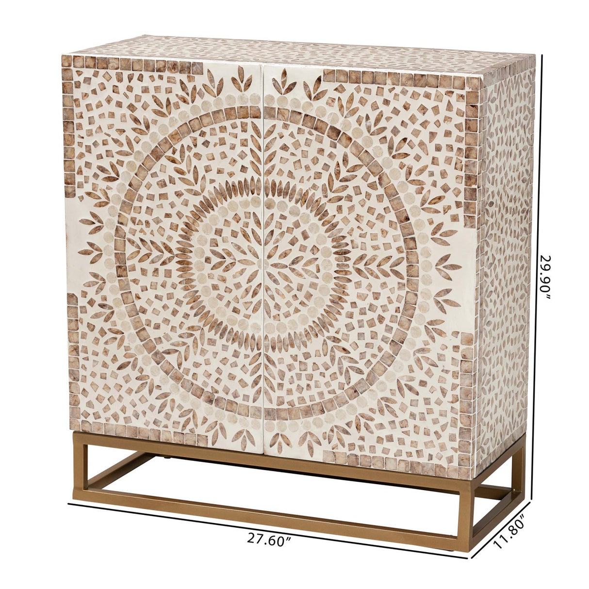 Modern European furniture - Floral Mother Of Pearl Cabinet - www.oroa.com