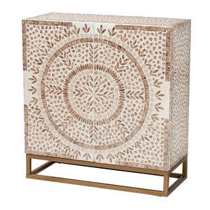 Modern European furniture - Floral Mother Of Pearl Cabinet - www.oroa.com