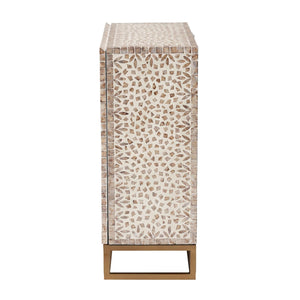 Modern European furniture - Floral Mother Of Pearl Cabinet - www.oroa.com