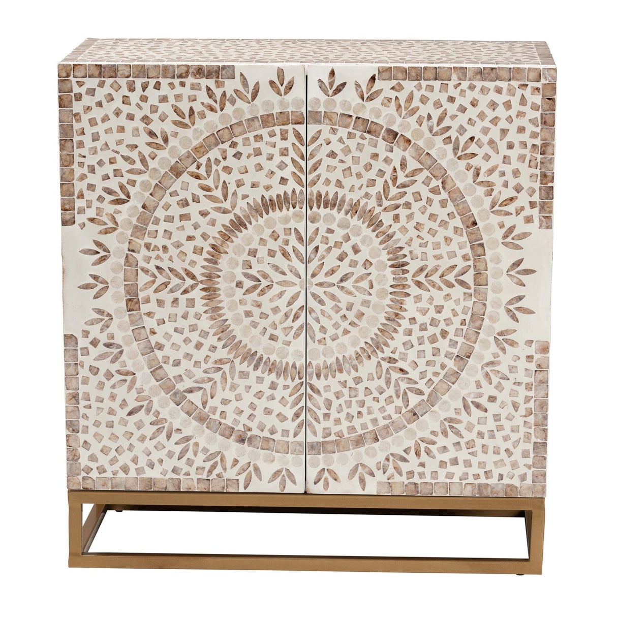 Modern European furniture - Floral Mother Of Pearl Cabinet - www.oroa.com