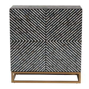 Modern European furniture - Black Gray 2 Door Cabinet - www.oroa.com