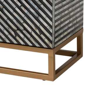 Modern European furniture - Black Gray 2 Door Cabinet - www.oroa.com