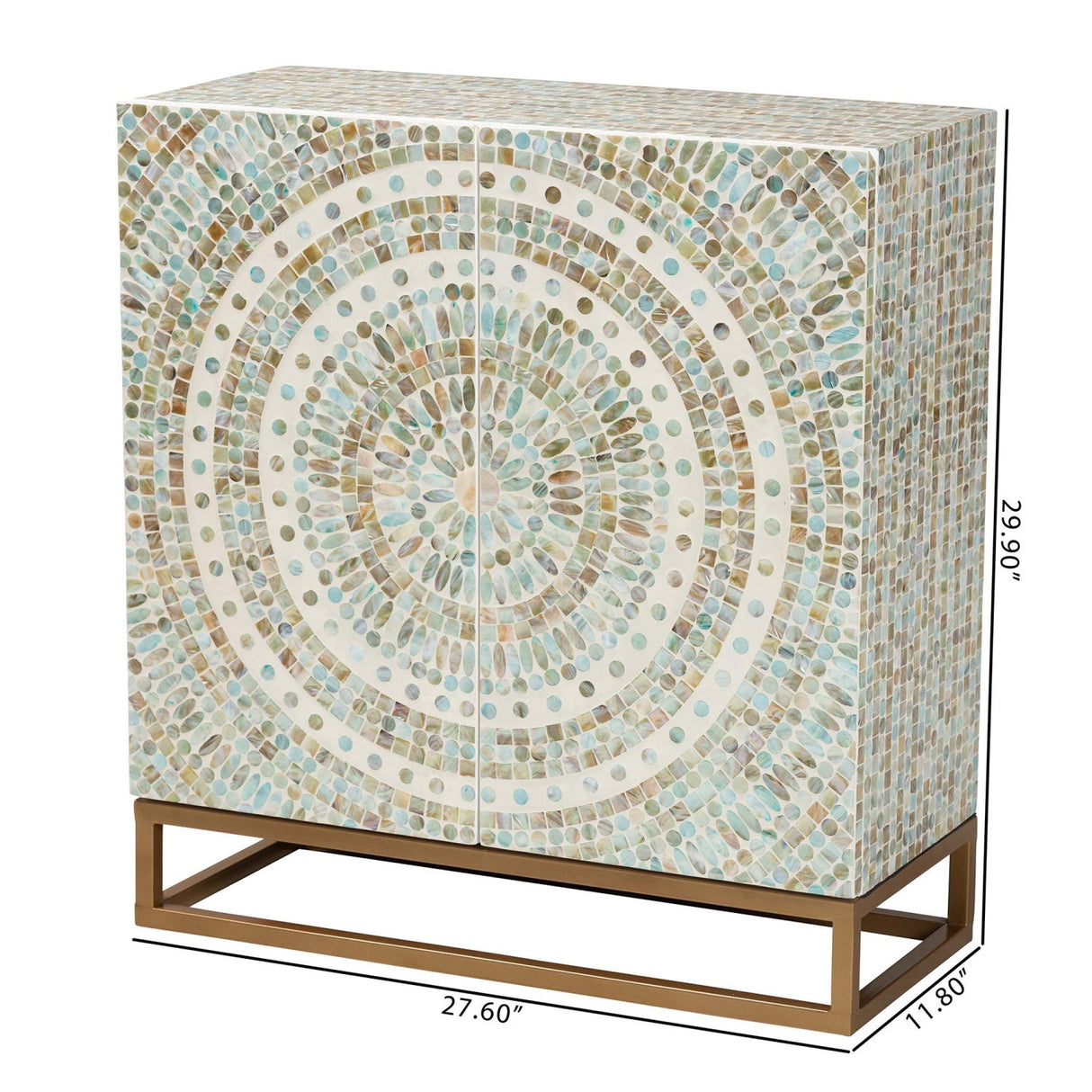   Modern European furniture - Multicolored Mother Of Pearl Cabinet - www.oroa.com | Oroa.com