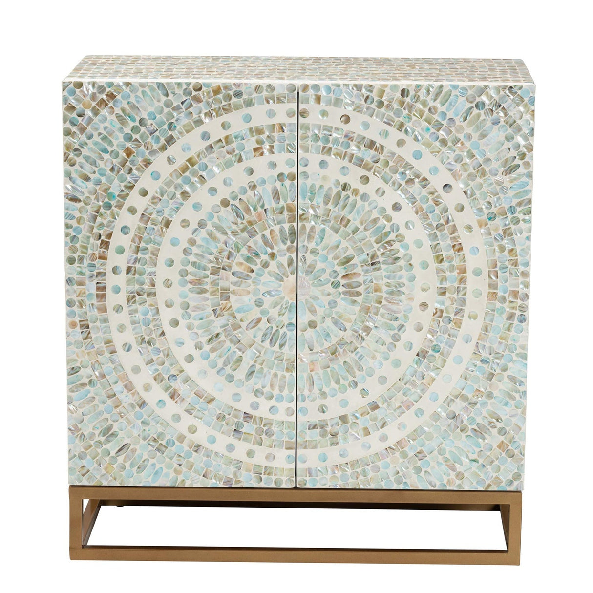   Modern European furniture - Multicolored Mother Of Pearl Cabinet - www.oroa.com | Oroa.com