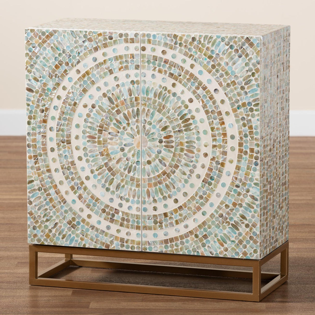   Modern European furniture - Multicolored Mother Of Pearl Cabinet - www.oroa.com | Oroa.com