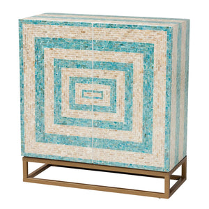 Modern European furniture - Two Toned Mother Of Pearl Cabinet - www.oroa.com