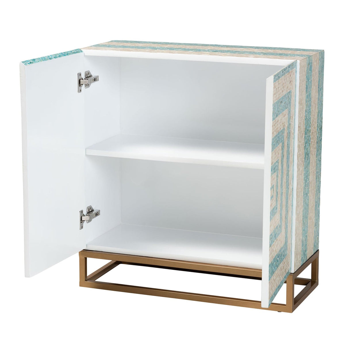 Modern European furniture - Two Toned Mother Of Pearl Cabinet - www.oroa.com