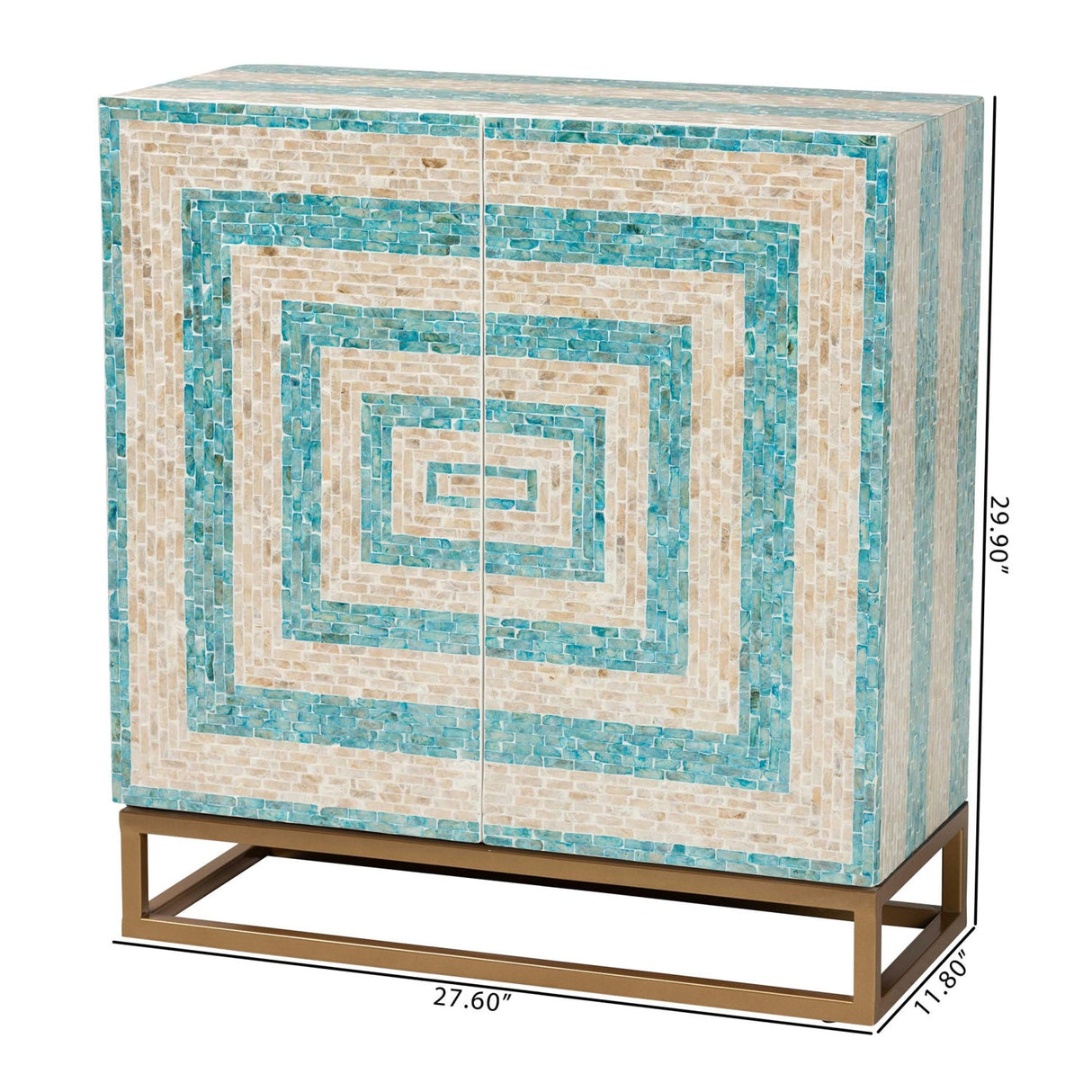 Modern European furniture - Two Toned Mother Of Pearl Cabinet - www.oroa.com