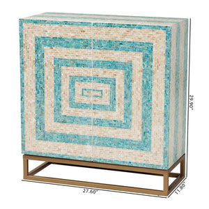 Modern European furniture - Two Toned Mother Of Pearl Cabinet - www.oroa.com