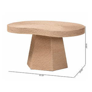 Organic Shaped Jute Coffee Table | Bali Loom Lenka | Oroa.com
