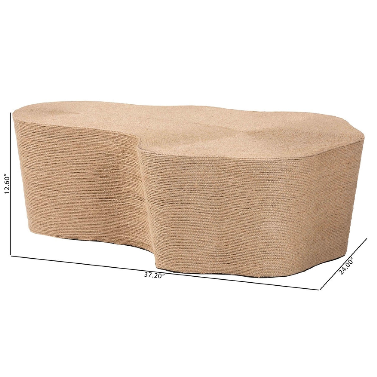 Modern European furniture - Jute Freeform Coffee Table - www.oroa.com