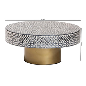   Modern European furniture - Mosaic Capiz Shell Coffee Table - www.oroa.com | Oroa.com
