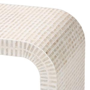 Modern European furniture - White Capiz Shell Console Table - www.oroa.com