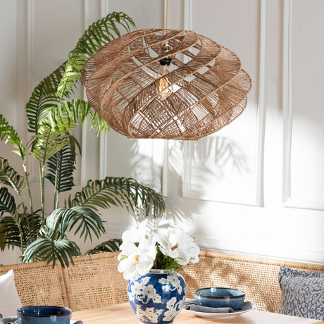 Jute Spiral Pendant Lamp | Bali Loom Enola | Oroa.com