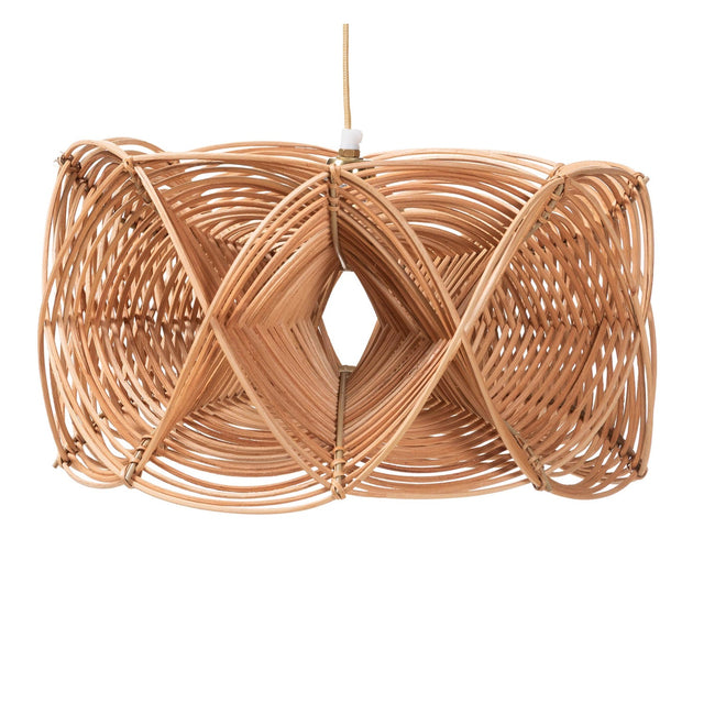 Modern European furniture - Geometrical 3D Rattan Pendant Lamp - www.oroa.com