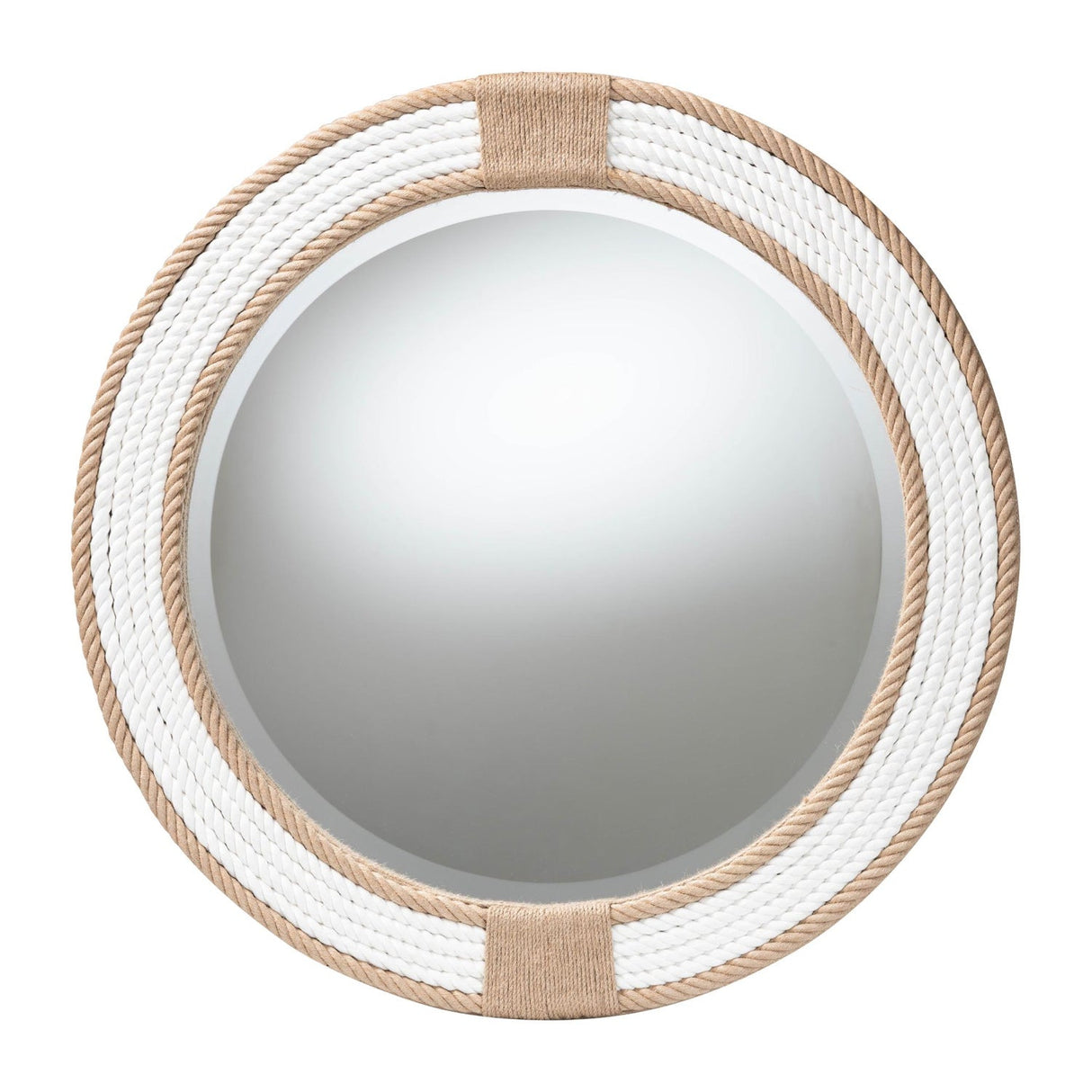 Modern European furniture - Round Woven Jute Mirror - www.oroa.com