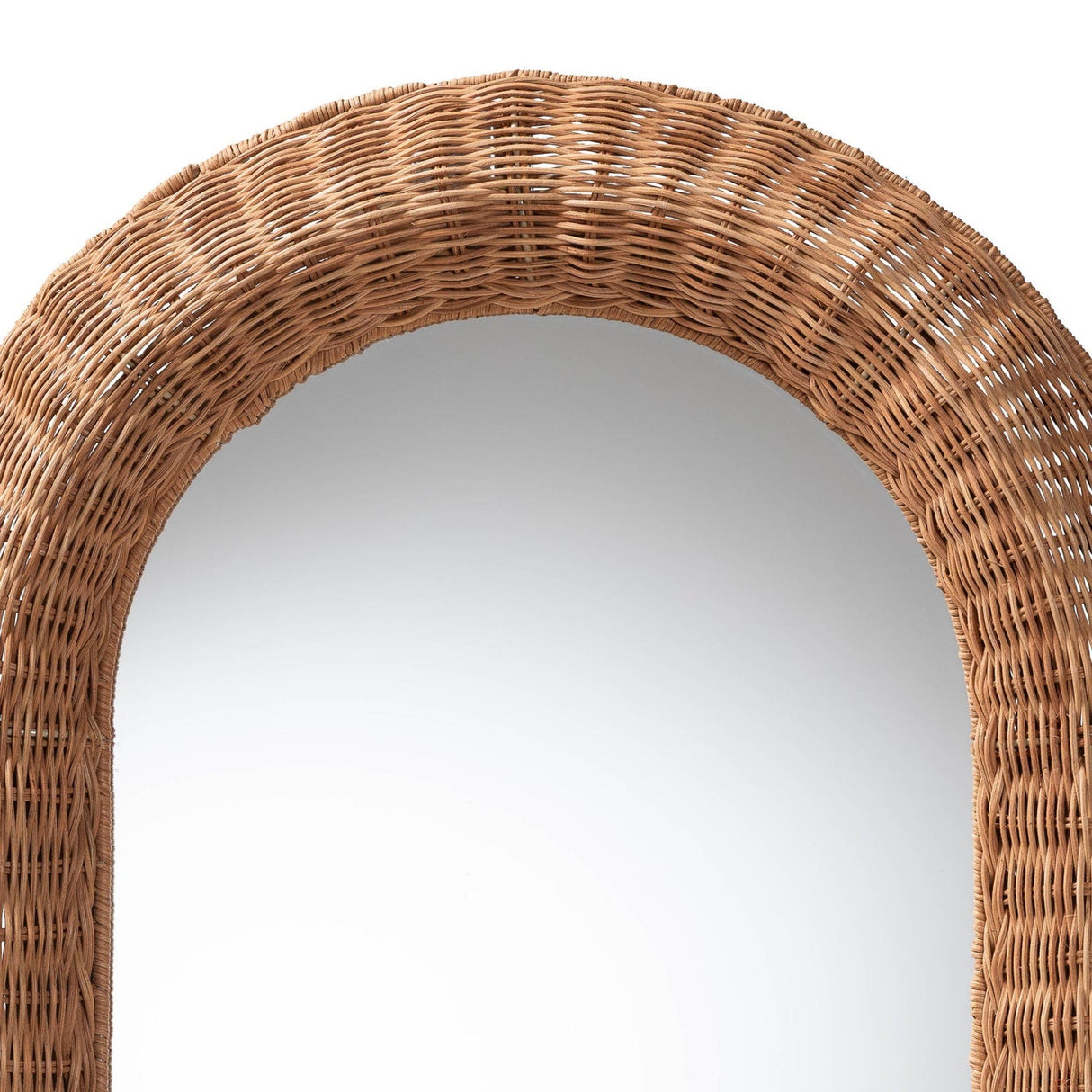 Modern European furniture - Arched Wicker Wall Mirror - www.oroa.com