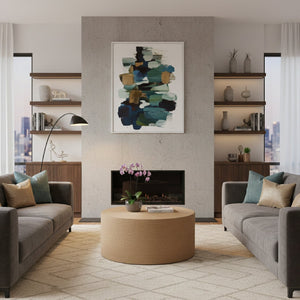 Woven Jute Boho Coffee Table | Bali Loom Lapis | Oroa.com