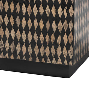 Diamond Pattern Bamboo End Table | Bali Loom Paulo | Oroa.com