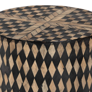 Diamond Pattern Bamboo End Table | Bali Loom Paulo | Oroa.com