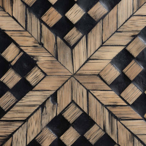 Diamond Pattern Bamboo End Table | Bali Loom Paulo | Oroa.com