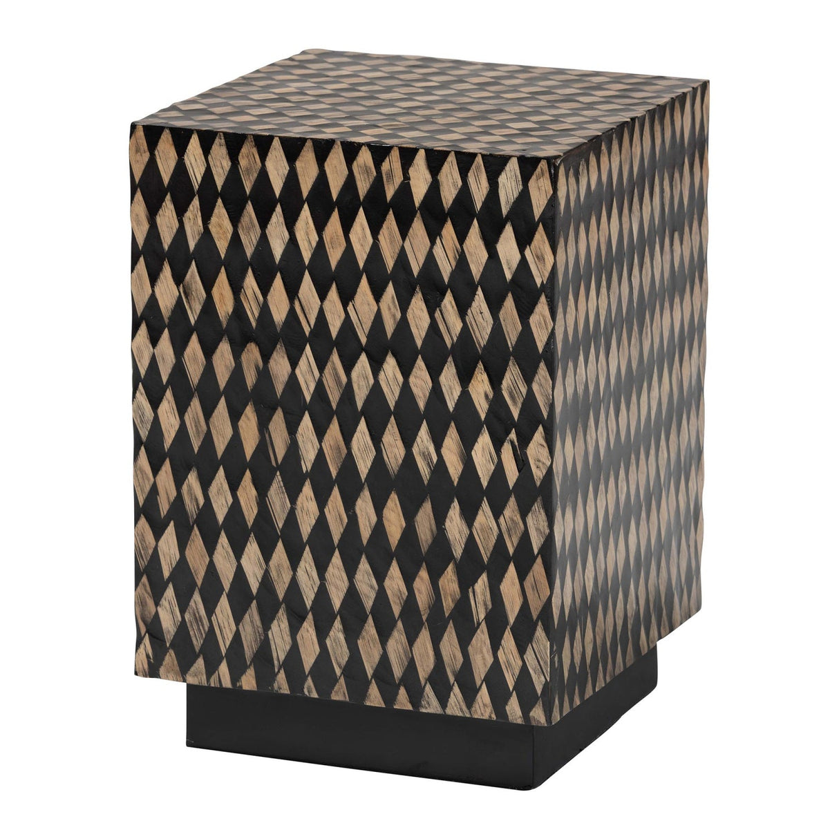 Diamond Pattern Bamboo End Table | Bali Loom Paulo | Oroa.com