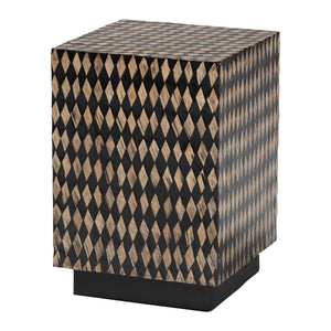 Diamond Pattern Bamboo End Table | Bali Loom Paulo | Oroa.com
