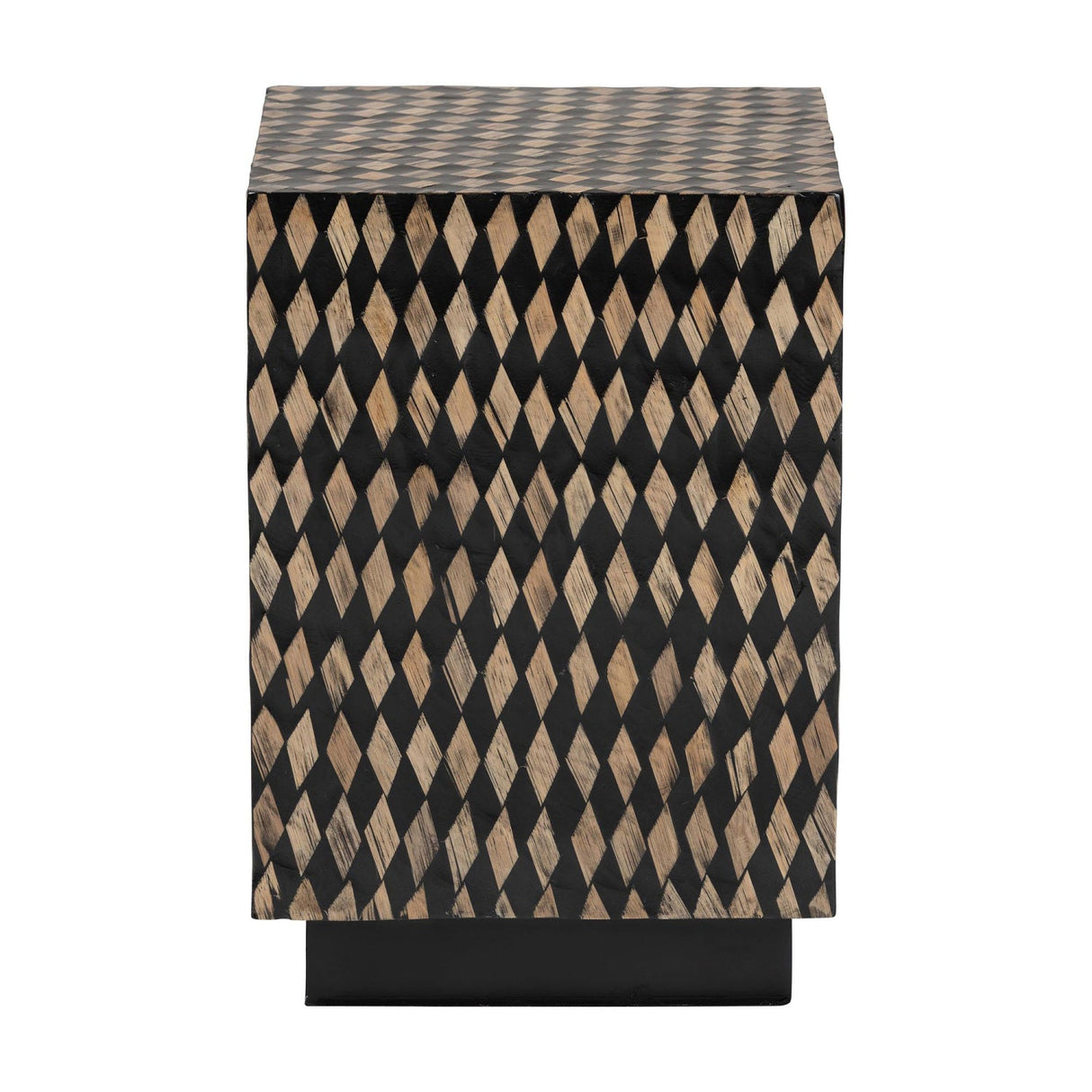 Diamond Pattern Bamboo End Table | Bali Loom Paulo | Oroa.com