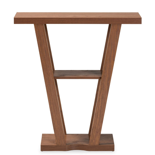 Modern European furniture - Walnut Angular Console Table - www.oroa.com