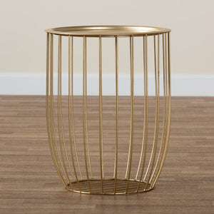   Modern European furniture - Gold Openwork Frame End Table - www.oroa.com | Oroa.com