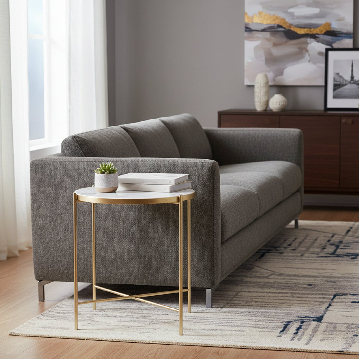   Modern European furniture - Round Marble End Table - www.oroa.com | Oroa.com