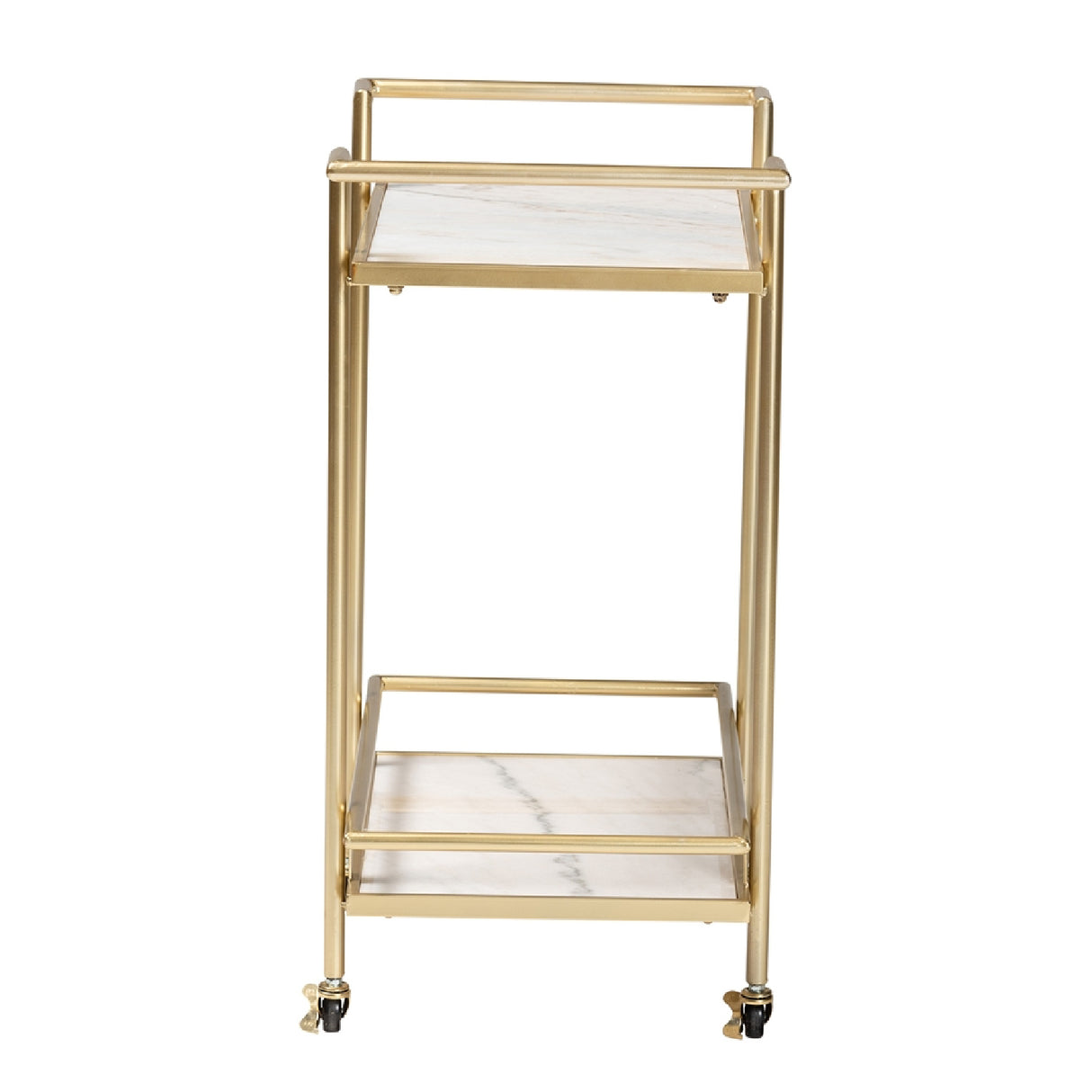 Gold-Framed Marble Wine Cart | Bali Loom Louise