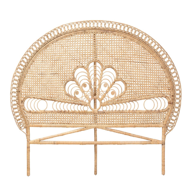 Modern European furniture - Rattan Bohemian Quuen Size Headboard - www.oroa.com