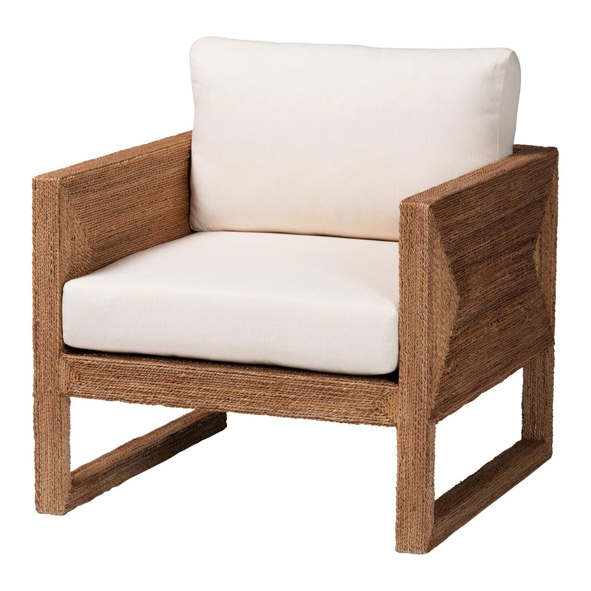 Modern European furniture - Bleached Seagrass Accent Chair - www.oroa.com