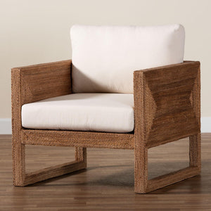 Modern European furniture - Bleached Seagrass Accent Chair - www.oroa.com