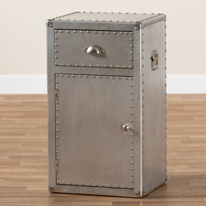 Silver Industrial Storage Cabinet | Bali Loom Serge | Oroa.com