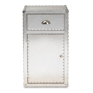 Silver Industrial Storage Cabinet | Bali Loom Serge | Oroa.com