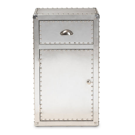 Silver Industrial Storage Cabinet | Bali Loom Serge | Oroa.com