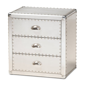 Silver 3 Drawer End Table | Bali Loom Armel | Oroa.com
