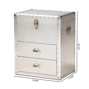 Silver Industrial Storage Cabinet | Bali Loom Serge | Oroa.com