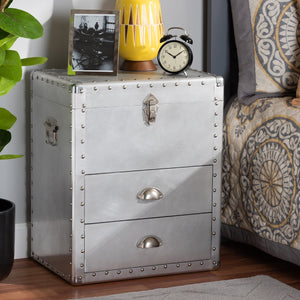 Silver Industrial Storage Cabinet | Bali Loom Serge | Oroa.com