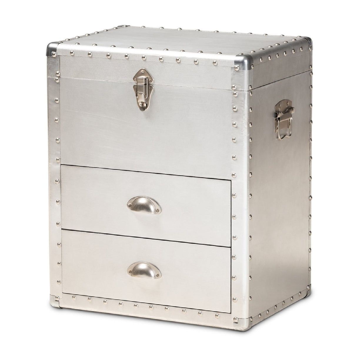 Silver Industrial Storage Cabinet | Bali Loom Serge | Oroa.com