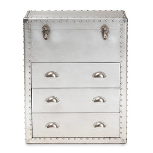 Silver Industrial Storage Cabinet | Bali Loom Serge | Oroa.com