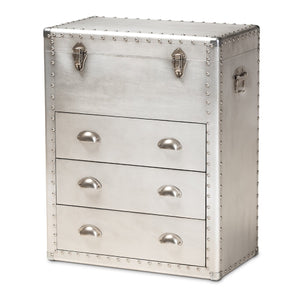 Silver Industrial Storage Cabinet | Bali Loom Serge | Oroa.com