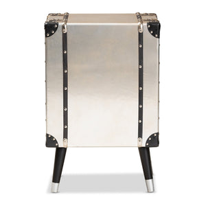 Silver Trunk Inspired Vintage End Table | Bali Loom Dilan | Oroa.com